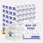 Premium New White Cotton Knit T-Shirt Rags (600 lbs. Pallet 60x10 lbs. Box of Rags) - Lint-Free, Soft & Absorbent Bulk Cleaning Cloths for Auto, Paint, Garage, Staining & Polishing