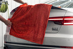 Autofiber Dreadnought Max Triple Layer Microfiber Car Drying Towel, Twist Pile and 1400GSM - Pack of 1, Red/Black (20 inch x 40 inch)