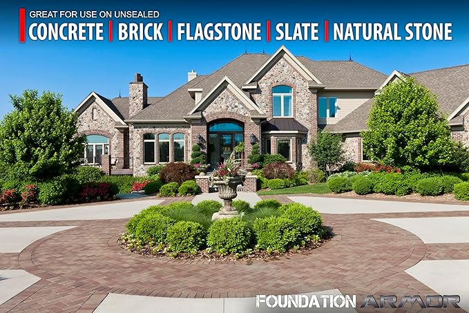 Armor SX5000 WB Natural-Look Penetrating Water-Based Silane Siloxane Concrete Sealer for Concrete, Brick, Pavers, and Natural Stone - 5 Gallon