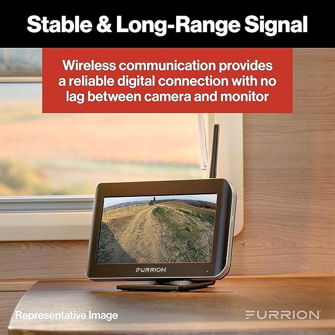 Furrion Vision S Wireless RV Backup Camera System with 7-Inch Monitor, 3 Cameras: 1 Rear, 2 Side Cameras, Infrared Night Vision, Wide-Angle View, Hi-Res, Waterproof - FOS07TAEM