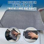 2 Pack Microfiber Car Towels,Car Drying Towel 22Inx32In,Waffle Weave with Reinforced Edges,Super Absorbent & Scratch-Free Cleaning Cloth for Auto Detailing,Home,Glass,Kitchen (Grey)