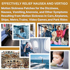 Motion Sickness Patches for Cruise,Car,Bus,Ships,Airplane,Park Rides - Non-Drowsy - Travel Essentials for Adults and Kids (56 Count (Pack of 1))