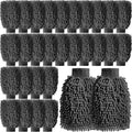 24 Pack Car Wash Mitt Bulk Microfiber, 10'' x 8'' Chenille Car Wash Mitt Gloves, Scratch Free Double Sided No Lint No Marks for Truck SUV and All Vehicle Surfaces (Grey)