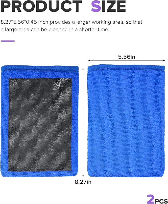 2PCS Clay Mitt,Car Accessories Clay Towel Auto Detailing,Anti-Scratch Clays Mitts for Cleaning Polishing Detailing Auto Paint,Glass,Wheels,Suitable for Sedans,Cars,Trucks,Commercial Vehicles