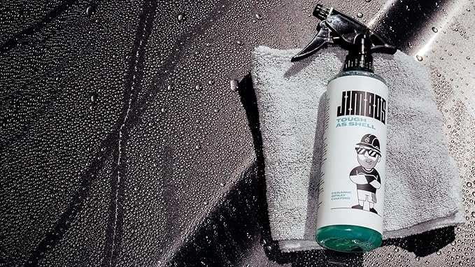 JIMBO'S TOUGH AS SHELL CERAMIC SPRAY – Super Slick, Streak-Free Protection for Paint, Glass, Trim & More | Easy-to-Use Hybrid Ceramic Coating with UV Protection | 16oz