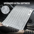 LIVOS Car Drying Towel, Premium Microfiber Towels for Cars, 1000GSM, Edgeless Twisted Loop Design, No Streaks, Scratches, or Water Spot, Absorbent Wash Towel, 18" x 24" (Wave Silver&Grey)