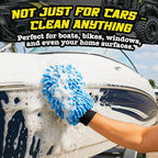 Salty Captain Microfibre Mitt & Towel Set – Ultra-Soft Wash Mitt for Scratch-Free Cleaning – XL Car Drying Towel for Streak-Free Shine – Interior & Exterior Car Detailing Kit