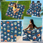 Lonfliness Car Seat Cover Towel Non Slip Back Seat Car Seat Towel Athletic Running Towel Washable Seat Cover for Gym Workout Sweat Outdoor Sport Beach Hiking Yoga (National Park)