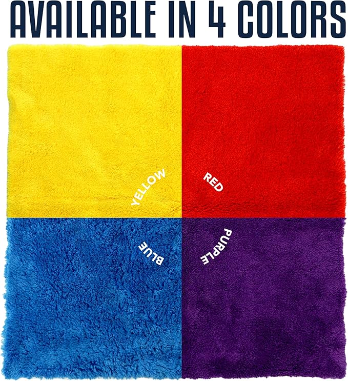 PROJE' Blue Microfiber Towel - Ultra Absorbent - Car Drying, Polishing, Buffing Cloth & Interior Detailing Towel - 500 GSM 16x16in - Auto Detailing Supplies - Pack of 6 Premium Car Care