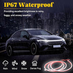 DIBMS 71" High Brightness Car Hood Gap LED Strip, LED Car Ambient Light, Dynamic Scan Activated Design, Daytime Driving Kits, Car Accessories Eclipse LED Lights (White)