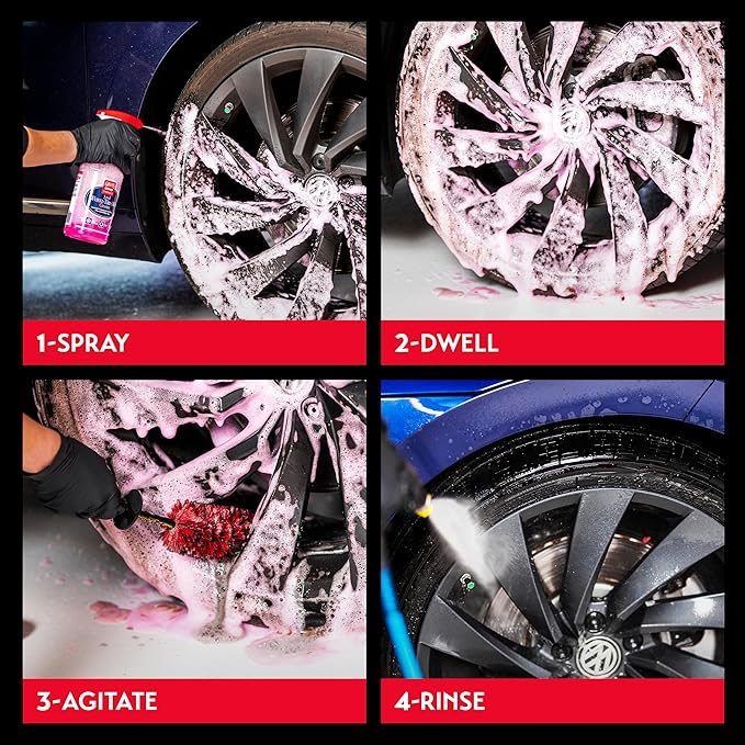 Griot's Garage 3-in-1 Wheel-Tire-Mat Cleaner for Car Detailing, Auto Cleaning Gel for Trucks, SUVs, Jeeps, RVs and More, 10825, 25oz