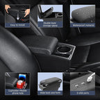 YJYWZH Armrest Box for Hyundai Accent Verna Accessories 2017-2020 Armrest for Car Center Console Organizer Double Layer Storage Space with 3 USB Ports, Black Thread
