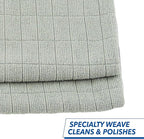 Unger 12” x 12” Microfiber Glass and Mirror Cloths, 2 Pack, Wet and Dry Cleaning Towels, Reusable Supplies, Window Cleaner Polishing Cloth with Streak-Free Results