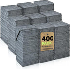 TEAWOO Gray Microfiber Cleaning Cloths Bulk-400 Pack, Gray Microfiber Towels for Cars, Ultra Absorbent Wash Cloths, Lint-Free Streak-Free Microfiber Towels Bulk for Cars, 12x12 inches