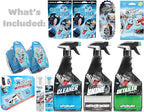 Car Cleaning Kit - Car Accessories for Interior and Exterior Cleaning, Glass Cleaner, Car Wipes, Auto Essentials