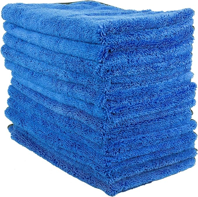 Zwipes 606-13 13 Pack Large Microfiber Cloth, Ultra Plush & Absorbent, Perfect Cleaning, Wash or Car Detailing-16 x 16" (12 Towels + 1 Free), 13 Pack
