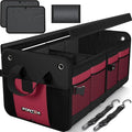 FORTEM Trunk Organizer For SUV Car Organizer and Storage, Multi-Compartment Storage Bag Car Accessories for Women Men, Perfect Christmas Gifts, 1680D Oxford, Non Slip Bottom, Straps, Soft Cover (90L)