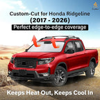 EcoNour Windshield Sun Shade Compatible for Honda Ridgeline 2017–2026 | Custom Fit Pickup Truck Front Window Sunshade | Foldable Heat & UV Reflective Sun Visor