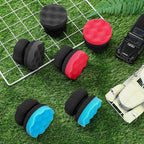 6 Pcs Tire Hex Grip Dressing Applicator Washable Tire Shine Applicator Dressing Pad Car Detailing Foam Sponge Reusable Tire Cleaner Sponge for No Slip Tire (Black, Red, Blue, 3.15 Inch Diameter)