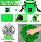 Lezcufer 17Pcs Car Wash Kit,62" Car Wash Brush Mop with Long Handle,Car Cleaning Kit,Car Detailing Brush Set,Car Wash Bucket,Car Wheel Brush,Complete Interior Car Cleaning Supplies