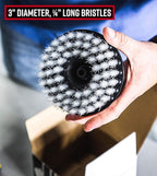 Adam's Polishes Carpet Drill Brush - A Cleaning Tool Attachment For Scrubbing/Cleaning Carpet, Upholstery, Leather Seats & Chairs, Floor Mats, Trunk, Furniture, Interior Boat, RV & Car Accessories