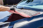 Maxshine 24" x 36" Universal Pink Car Drying Towel – 1200 GSM Rinse-Free Double-Sided Microfiber – Plush, Super Absorbent Towel for Car Wash & Detailing