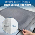 2 Pack Microfiber Car Towels,Car Drying Towel 22Inx32In,Waffle Weave with Reinforced Edges,Super Absorbent & Scratch-Free Cleaning Cloth for Auto Detailing,Home,Glass,Kitchen (Grey)