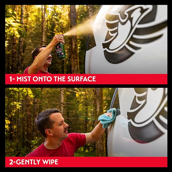 Griot's Garage Mist and Wipe, SiO2 Ceramic Detailer for RVs, Campers, Trailers, Boats, ATVs, UTVs, Motorcycles, Works on Paint, Glass, Vinyl, Plastic, and More, 10814, 25oz