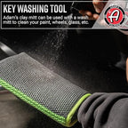 Adam's Clay Mitt (Green, 2pk) - Car Detailing Medium Grade Clay Mitt Glove Quickly Removes Debris from Your Vehicle Exterior Paint, Glass, Wheels, Chrome & More