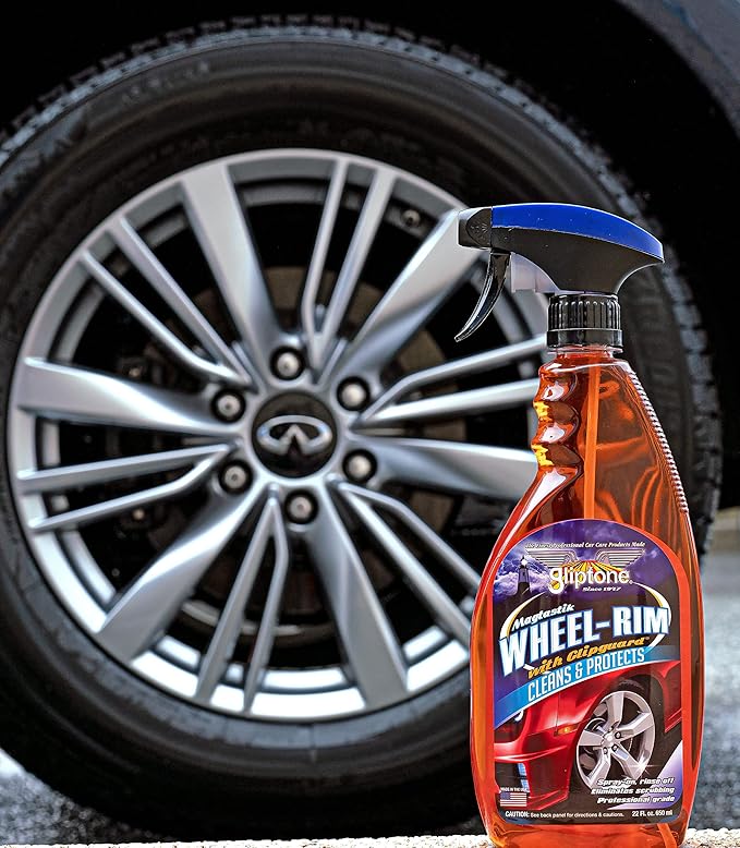Gliptone Wheel and Rim Cleaner Magtastik Spray-On/Rinse Off with Glipguard, Professional Grade Spray for Car Detailing, Cleans and Protects, 22 Fl Oz