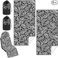 Hahafelt 2 Pack Car Seat Towel Covers with Storage Bag, 63 x 32 Inch Universal Non Slip Waterproof Sweat Protector for Car Truck, Gym Swimming Running, Machine Washable (Paisley)