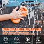 Car Clay Bar Detailing kit - Clay Bars Auto Detailing Premium Grade Magic Clay Bar Kit Car Detailing Kit with Washing and Adsorption Microfiber Towel 4 Pack 100g