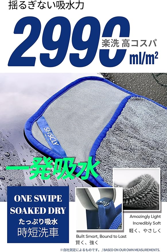 SHSCLY Microfiber Car Drying Towel Super Absorbent Twist Pile Car Towels Rapid Drying Large Cleaning Lint-Free Detailing Cloth Gray 20 x 24 Inches Pack of 2