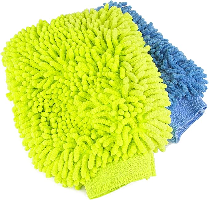 Zwipes Chenille Microfiber Premium Scratch-Free Car Wash Mitt, 2-Pack, Color may vary