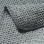 POLYTE Microfiber Drying Towel (16x16, 6 Pack, Waffle, Gray)