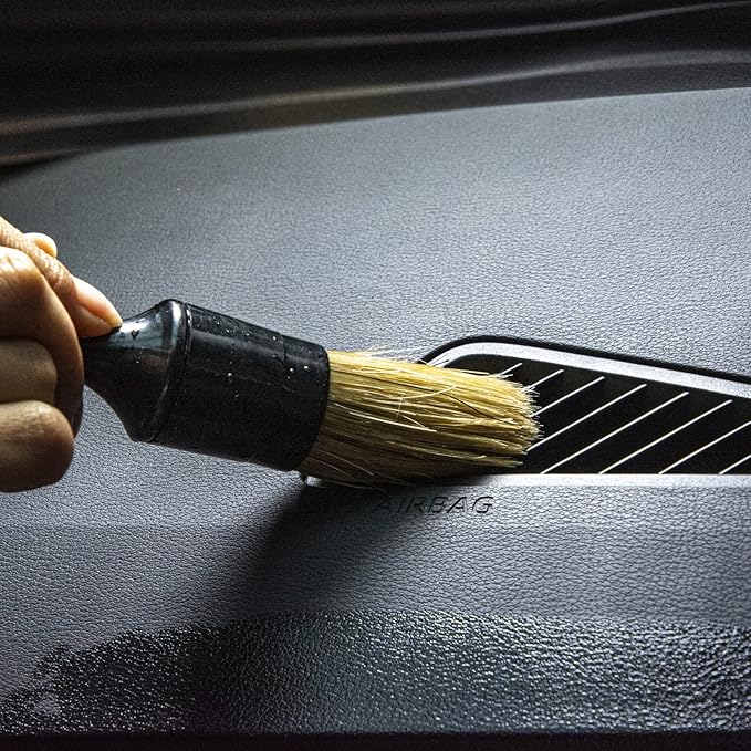 Car Detailing Brushes Set for Cleaning Car Wheel Rim, 3 Pack Automotive Cleaning Brushes Set Wet & Dry Use Scratch Free for Interior Exterior, Leather, Emblem, Wheel, Tire Nut