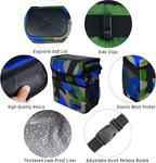 SIBOFUEGO Cute Car Trash Can with Lid – Multipurpose Collapsible Trash Bin for Car, Leak-Proof Organizer, Waterproof Garbage Can with Storage Pockets & Adjustable Straps, 2 Gallons (Camo Blue)