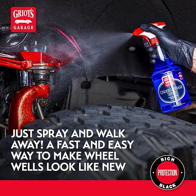 Griot's Garage Undercarriage Spray for Car Cleaning and Detailing, Undercoating for Wheel Wells, Frame, Springs, and More, 11139, One Gallon