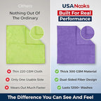 USANOOKS Premium 300GSM Microfiber Cleaning Cloth - 12.5"x12.5" High Performance - 1200 Washes, Ultra Absorbent Microfiber Towels for Cars Undercarriage, Rims & Engine Bay Cleaning - Microfiber Cloth