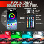 16 Pods Full Angle RGBW LED Rock Lights for Truck Jeeps RV Pickup Offroad UTV SUV Van, RGB and White Waterproof Multicolor Neon Underglow Kit with APP/RF Remote Vehicle Underbody Light Underneath 12V