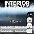 AquaClean INTERIOR Cleaner & Conditioner Spray | Car Truck Boat RV Off-Road | Cleans Conditions Protect Leather Vinyl Plastic Rubber | UV Shield Anti-Static Odor Eliminator Non-Toxic | USA Made | 16oz