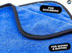 The Rag Company - Drying Towels for Car Detailing - Premium Microfiber Cloth Perfect for a Streak-Free Finish - Spectrum 420 Dark Pack - 420 GSM, 16" x 16" (9-Pack)