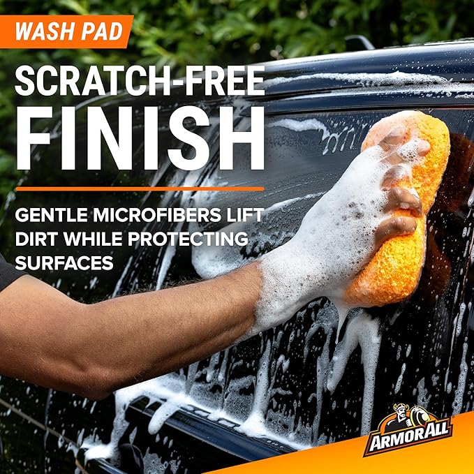 Armor All Premier Car Care Kit, Includes Car Wax & Wash Kit, Glass Cleaner, Car Air Freshener, Tire & Wheel Cleaner (8 Piece Kit)