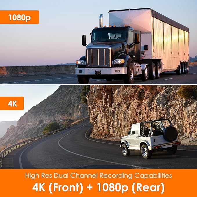 RexingUSA V1P SE 4K Dual Dash Cam w/GPS, Wi-Fi & 2pcs-CPL Filter | 512GB Support | Front 2160p, Rear 1080p | 170° Angle | G-Sensor | WDR | Loop Record | Parking Monitor | 64GB Memory Card Included