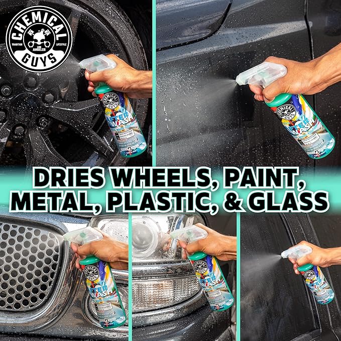 Chemical Guys CWS21264A Car Wash, Dry & Shine Bundle - HydroSuds Ceramic SiO2 Shine High Foaming Car Wash Soap, 64 oz + After Wash Gloss Boosting Drying Aid (16 oz) (2 Items) For Cars, Trucks, SUVs