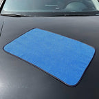 POLYTE Elite Microfiber Drying Towel (16x24, 4 Pack, Waffle, Blue)