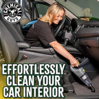 Chemical Guys EQP410CHEM Basic Car Interior Cleaning Kit - DetailVac Handheld Portable Car Vacuum w/ Fabric Clean Carpet & Upholstery Cleaner & Lightning Fast Stain Extractor (Vac + 2-16 oz Chemicals)