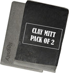 Pack of 2 Clay Mitt Auto Detailing Medium Grade Clay Bar Alternative Mitt for Flawless Removal of Surface Bonded Micro Contaminant (Gray)