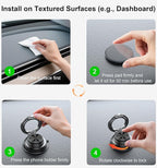 BOCLOUD 2026 Next-Gen Suction Cup Phone Mount Cute 360° Zinc Alloy 109 LBS Phone Stand Vacuum Magnetic Car Holder for MagSafe Strongest Accessories for iPhone 16 15 14... Android