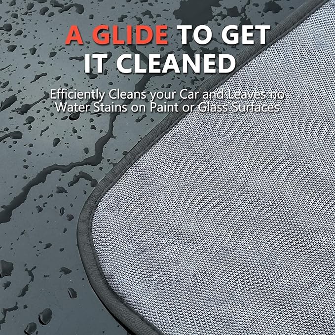 SEAMETAL Microfiber Towels for Cars Drying Towels Car Detailing 35"x 24" Extra Large Ultra Absorbent for Cars and Trucks, Without Streaks, Scratches, or Water Spots (2 Pack Gray)